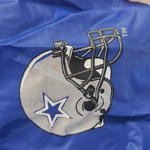 Dallas Cowboys, rain jacket, hood, zip up, pockets, 100% PVC, navy, white, XL - Picture 10 of 12